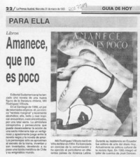 Amanece, que no es poco  [artículo].