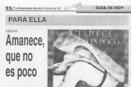 Amanece, que no es poco  [artículo].