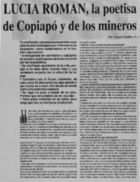 Lucía Román, la poetisa de Copiapó y de los mineros