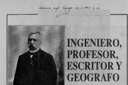 Ingeniero, profesor, escritor y geógrafo  [artículo] Oriel Alvarez Gómez.