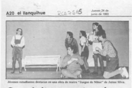 Con éxito se estrenó "Juegos de niños" ayer  [artículo].