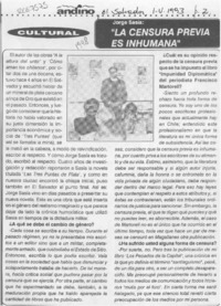 "La Censura previa es inhumana"  [artículo].