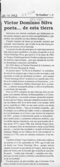 Víctor Domingo Silva poeta -- de esta tierra