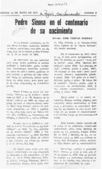 Pedro Sienna  [artículo] José Vargas Badilla.