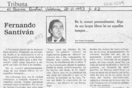 Fernando Santiván  [artículo] Víctor Fernández.