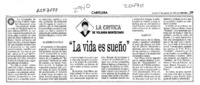 "La vida es sueño"  [artículo] Yolanda Montecinos.
