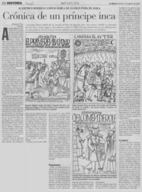 Crónica de un príncipe inca