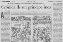 Crónica de un príncipe inca