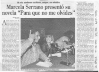 Marcela Serrano presentó su novela "Para que no me olvides"  [artículo] Oscar Vega.