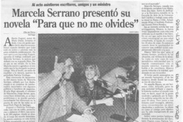 Marcela Serrano presentó su novela "Para que no me olvides"  [artículo] Oscar Vega.