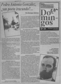 Pedro Antonio González, un poeta iracundo?  [artículo] Enrique Salinas.