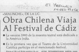 Obra chilena viaja al Festival de Cádiz  [artículo].