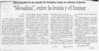 "Mesalina", entre la ironía y el humor  [artículo] Y. Z.