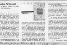 La palabra americana