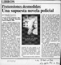 Una supuesta novela policial  [artículo] Eduardo Guerrero.