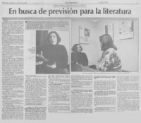 En busca de previsión para la literatura