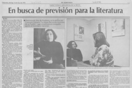 En busca de previsión para la literatura