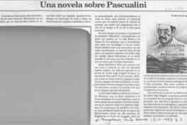 Una novela sobre Pascualini  [artículo] Marino Muñoz Lagos.