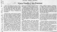 Vjera Vladilo y sus poemas