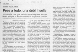 Pese a todo, una débil huella  [artículo] Isabel Hohlberg.