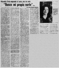 "Busco mi propio norte"