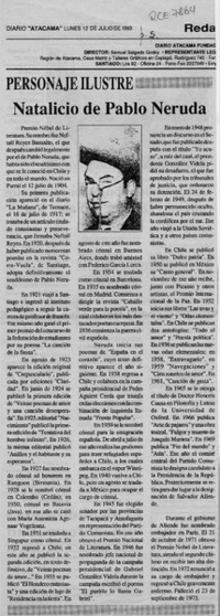 Natalicio de Pablo Neruda  [artículo].