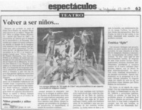 Volver a ser niños  [artículo].