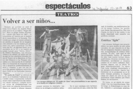 Volver a ser niños  [artículo].