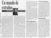Un mundo de extraños  [artículo] Rodrigo Pinto.