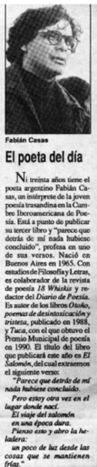 El poeta del día