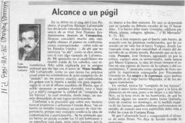 Alcance a un púgil  [artículo] Luis Sánchez Latorre.