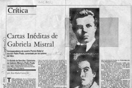 Cartas inéditas de Gabriela Mistral  [artículo] Ana María Cuneo M.
