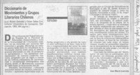 Diccionario de movimientos y grupos literarios chilenos  [artículo] Ana María Larraín.