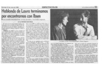Hablando de Laura terminamos por encontrarnos con Ibsen  [artículo] Wilfredo Mayorga.