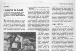 Háblame de Laura  [artículo] A. M. F.