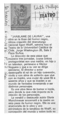 Háblame de Laura  [artículo] Edith Phillips.