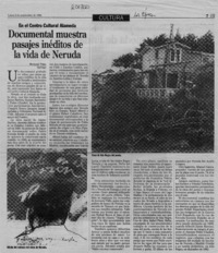 Documental muestra pasajes inéditos de la vida de Neruda  [artículo] Richard Vera.