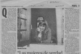 "Las mujeres de verdad estamos muy cansadas"  [artículo] Jacqueline Tichauer.