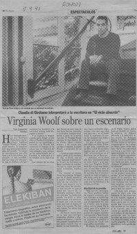 Virginia Woolf sobre un escenario  [artículo] Yael Zaliasnik.