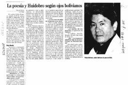 La poesía y Huidobro según ojos bolivianos
