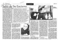 Salió de su encierro  [artículo] Ana Campos G.