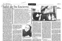 Salió de su encierro  [artículo] Ana Campos G.