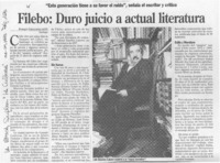 Filebo, duro juicio a actual literatura  [artículo] Enrique Fernández.