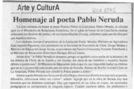 Homenaje al poeta Pablo Neruda  [artículo].