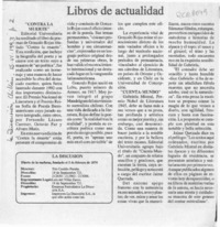 Libros de actualidad  [artículo].
