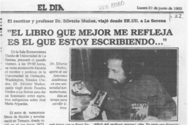 "El Libro que mejor me refleja es el que estoy escribiendo -- "  [artículo].