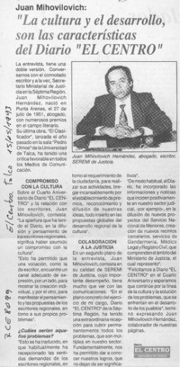 "La Cultura y el desarrollo son las características del diario "El Centro"  [artículo].