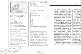 La Mujer, una exiliada perpetua  [artículo].