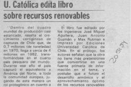 U. Católica edita libro sobre recursos renovables  [artículo].