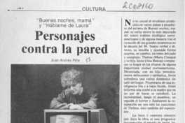 Personajes contra la pared  [artículo] Juan Andrés Piña.